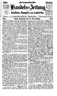 Preußische Handelszeitung Donnerstag 30. Juli 1868