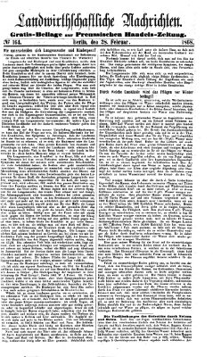 Preußische Handelszeitung Freitag 28. Februar 1868