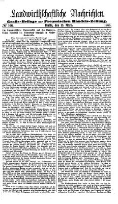 Preußische Handelszeitung Freitag 13. März 1868