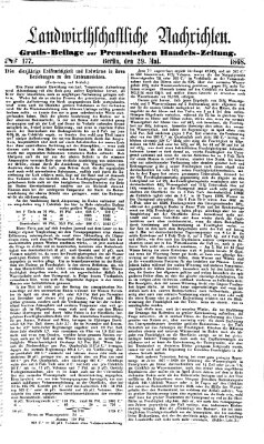 Preußische Handelszeitung Freitag 29. Mai 1868