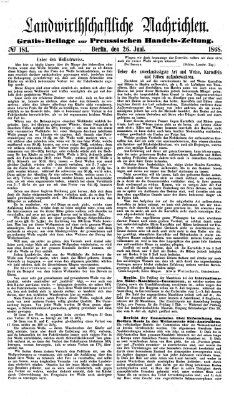 Preußische Handelszeitung Freitag 26. Juni 1868