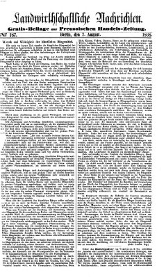 Preußische Handelszeitung Freitag 7. August 1868