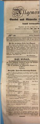 Allgemeines Organ für Handel und Gewerbe und damit verwandte Gegenstände Donnerstag 23. Juni 1836