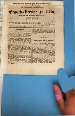 Allgemeines Organ für Handel und Gewerbe und damit verwandte Gegenstände Sonntag 7. Mai 1837