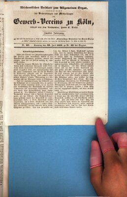 Allgemeines Organ für Handel und Gewerbe und damit verwandte Gegenstände Sonntag 23. Juli 1837