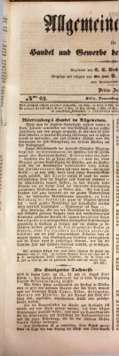 Allgemeines Organ für Handel und Gewerbe und damit verwandte Gegenstände Donnerstag 3. August 1837