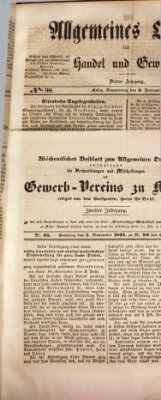 Allgemeines Organ für Handel und Gewerbe und damit verwandte Gegenstände Sonntag 5. November 1837