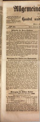 Allgemeines Organ für Handel und Gewerbe und damit verwandte Gegenstände Sonntag 19. November 1837