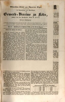 Allgemeines Organ für Handel und Gewerbe und damit verwandte Gegenstände Samstag 10. Februar 1838