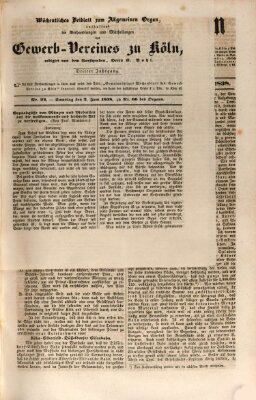 Allgemeines Organ für Handel und Gewerbe und damit verwandte Gegenstände Samstag 2. Juni 1838