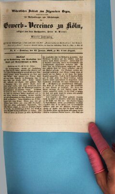 Allgemeines Organ für Handel und Gewerbe und damit verwandte Gegenstände Samstag 12. Januar 1839