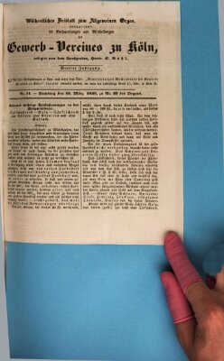 Allgemeines Organ für Handel und Gewerbe und damit verwandte Gegenstände Samstag 16. März 1839