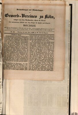 Allgemeines Organ für Handel und Gewerbe und damit verwandte Gegenstände Donnerstag 11. Juni 1840