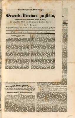 Allgemeines Organ für Handel und Gewerbe und damit verwandte Gegenstände Sonntag 27. Dezember 1840