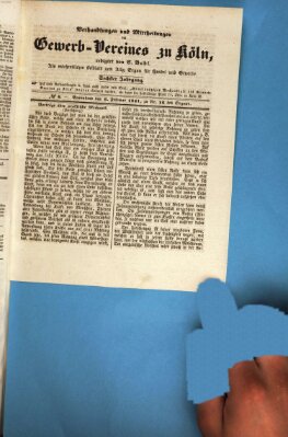 Allgemeines Organ für Handel und Gewerbe und damit verwandte Gegenstände Samstag 6. Februar 1841
