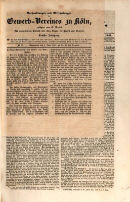 Allgemeines Organ für Handel und Gewerbe und damit verwandte Gegenstände Dienstag 8. Juni 1841