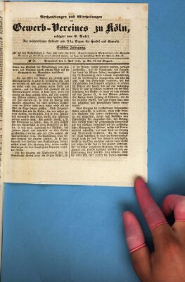 Allgemeines Organ für Handel und Gewerbe und damit verwandte Gegenstände Samstag 3. Juli 1841