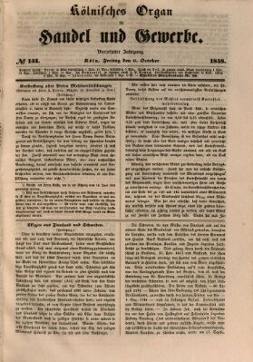 Kölnisches Organ für Handel und Gewerbe (Allgemeines Organ für Handel und Gewerbe und damit verwandte Gegenstände) Freitag 6. Oktober 1848