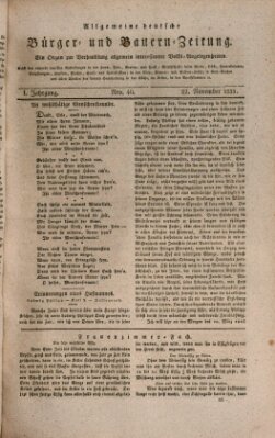 Allgemeine deutsche Bürger- und Bauern-Zeitung (Bauern-Zeitung aus Frauendorf) Dienstag 22. November 1831