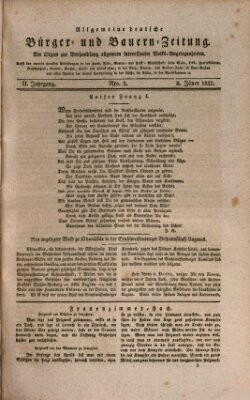 Allgemeine deutsche Bürger- und Bauern-Zeitung (Bauern-Zeitung aus Frauendorf) Sonntag 8. Januar 1832