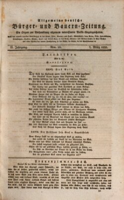 Allgemeine deutsche Bürger- und Bauern-Zeitung (Bauern-Zeitung aus Frauendorf) Mittwoch 7. März 1832