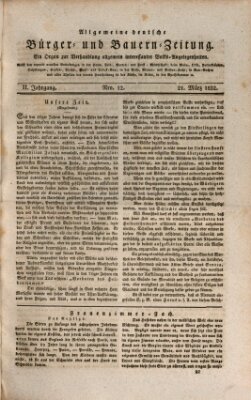 Allgemeine deutsche Bürger- und Bauern-Zeitung (Bauern-Zeitung aus Frauendorf) Mittwoch 21. März 1832