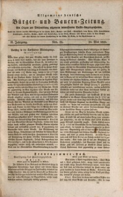 Allgemeine deutsche Bürger- und Bauern-Zeitung (Bauern-Zeitung aus Frauendorf) Mittwoch 30. Mai 1832