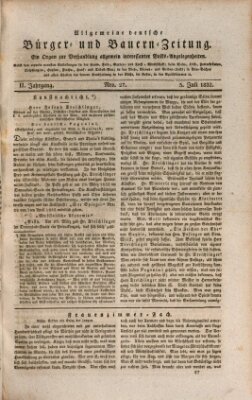 Allgemeine deutsche Bürger- und Bauern-Zeitung (Bauern-Zeitung aus Frauendorf) Donnerstag 5. Juli 1832