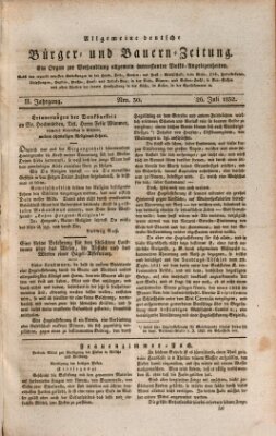 Allgemeine deutsche Bürger- und Bauern-Zeitung (Bauern-Zeitung aus Frauendorf) Donnerstag 26. Juli 1832