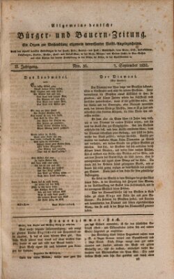 Allgemeine deutsche Bürger- und Bauern-Zeitung (Bauern-Zeitung aus Frauendorf) Freitag 7. September 1832