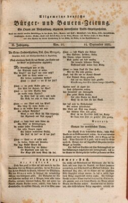 Allgemeine deutsche Bürger- und Bauern-Zeitung (Bauern-Zeitung aus Frauendorf) Freitag 14. September 1832