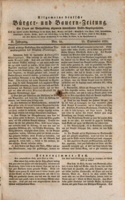 Allgemeine deutsche Bürger- und Bauern-Zeitung (Bauern-Zeitung aus Frauendorf) Freitag 21. September 1832