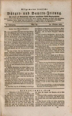 Allgemeine deutsche Bürger- und Bauern-Zeitung (Bauern-Zeitung aus Frauendorf) Freitag 26. Oktober 1832