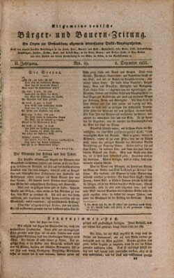 Allgemeine deutsche Bürger- und Bauern-Zeitung (Bauern-Zeitung aus Frauendorf) Samstag 8. Dezember 1832