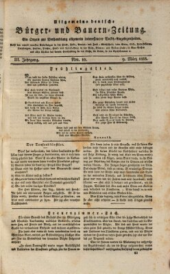 Allgemeine deutsche Bürger- und Bauern-Zeitung (Bauern-Zeitung aus Frauendorf) Samstag 9. März 1833