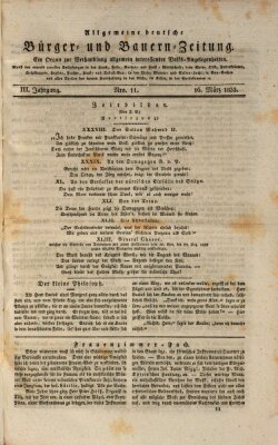 Allgemeine deutsche Bürger- und Bauern-Zeitung (Bauern-Zeitung aus Frauendorf) Samstag 16. März 1833