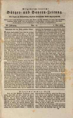 Allgemeine deutsche Bürger- und Bauern-Zeitung (Bauern-Zeitung aus Frauendorf) Samstag 4. Mai 1833