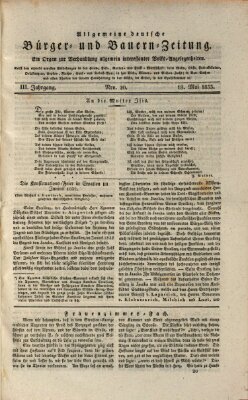 Allgemeine deutsche Bürger- und Bauern-Zeitung (Bauern-Zeitung aus Frauendorf) Samstag 18. Mai 1833