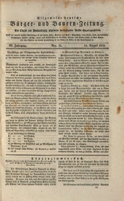 Allgemeine deutsche Bürger- und Bauern-Zeitung (Bauern-Zeitung aus Frauendorf) Sonntag 11. August 1833