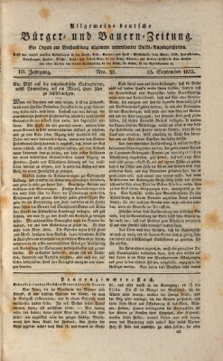 Allgemeine deutsche Bürger- und Bauern-Zeitung (Bauern-Zeitung aus Frauendorf) Montag 23. September 1833