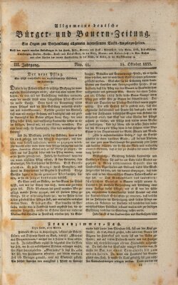 Allgemeine deutsche Bürger- und Bauern-Zeitung (Bauern-Zeitung aus Frauendorf) Dienstag 15. Oktober 1833