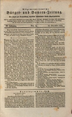 Allgemeine deutsche Bürger- und Bauern-Zeitung (Bauern-Zeitung aus Frauendorf) Dienstag 10. Dezember 1833