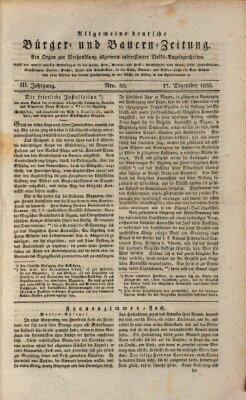 Allgemeine deutsche Bürger- und Bauern-Zeitung (Bauern-Zeitung aus Frauendorf) Dienstag 17. Dezember 1833