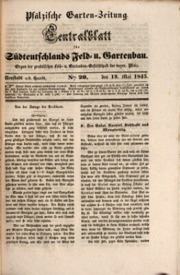 Pfälzische Garten-Zeitung Montag 19. Mai 1845