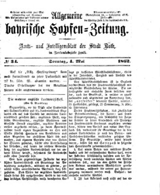 Allgemeine bayrische Hopfen-Zeitung (Allgemeine Hopfen-Zeitung) Sonntag 4. Mai 1862