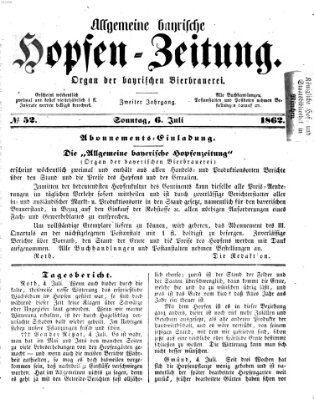 Allgemeine bayrische Hopfen-Zeitung (Allgemeine Hopfen-Zeitung) Sonntag 6. Juli 1862