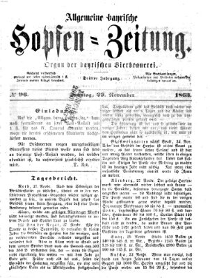 Allgemeine bayrische Hopfen-Zeitung (Allgemeine Hopfen-Zeitung) Sonntag 29. November 1863