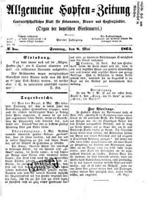 Allgemeine Hopfen-Zeitung Sonntag 8. Mai 1864