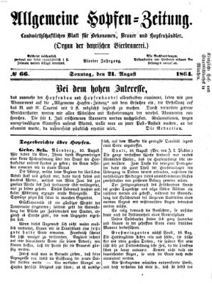 Allgemeine Hopfen-Zeitung Sonntag 21. August 1864