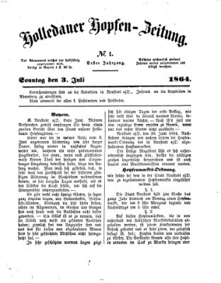 Allgemeine Hopfen-Zeitung Sonntag 3. Juli 1864